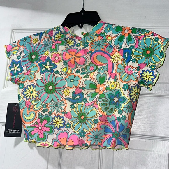No Boundaries Women’s Swim Top-NWT - Picture 2 of 2